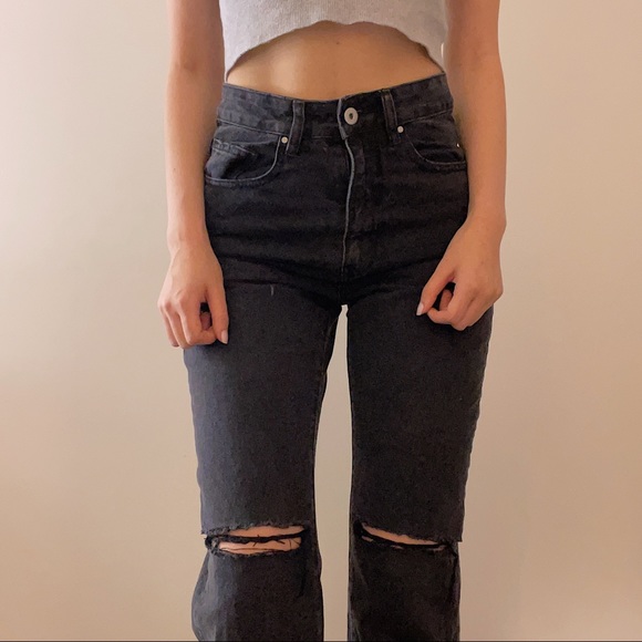 Cotton On Denim - cotton on high rise straight jeans